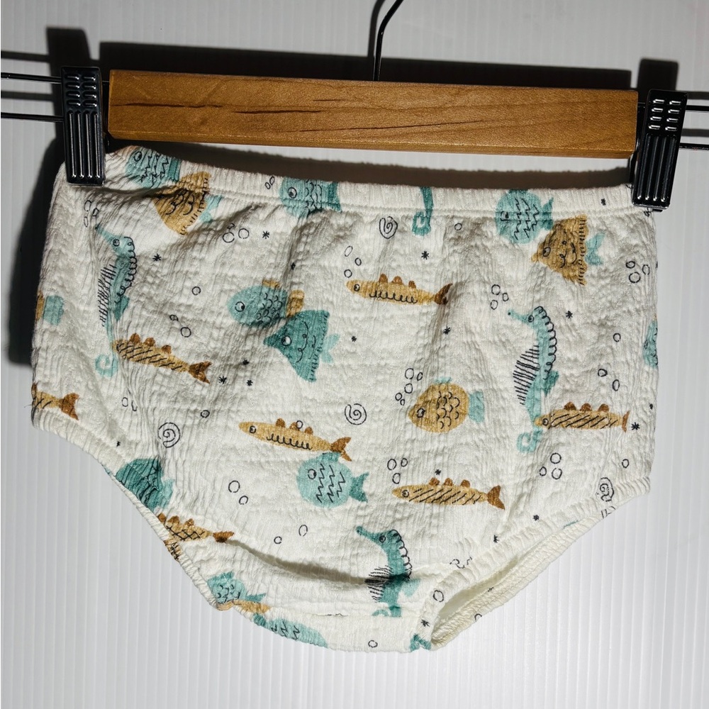 Kids Fish Print Diaper Cover 18m